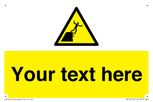 Custom Warning unstable cliff edge